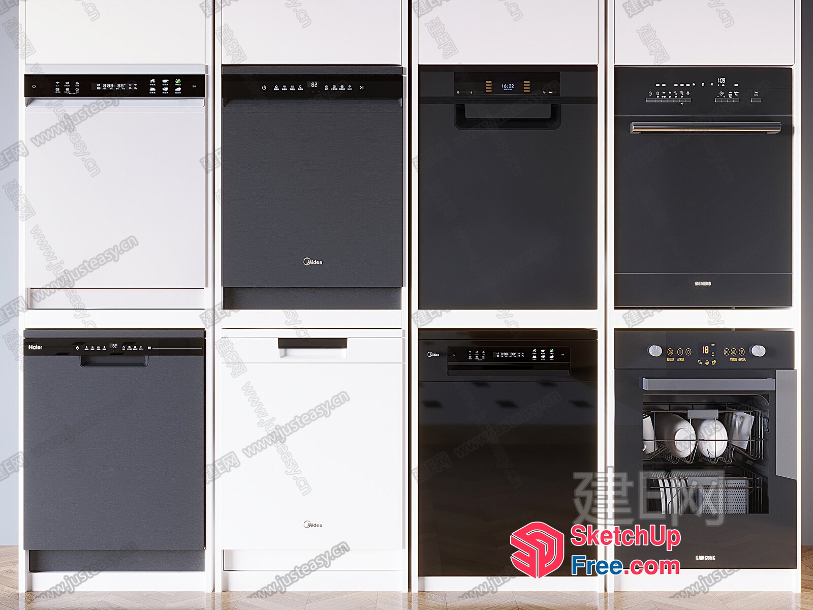 Kitchen Appliances Displayed In A Modern Interior 3D SketchUp File