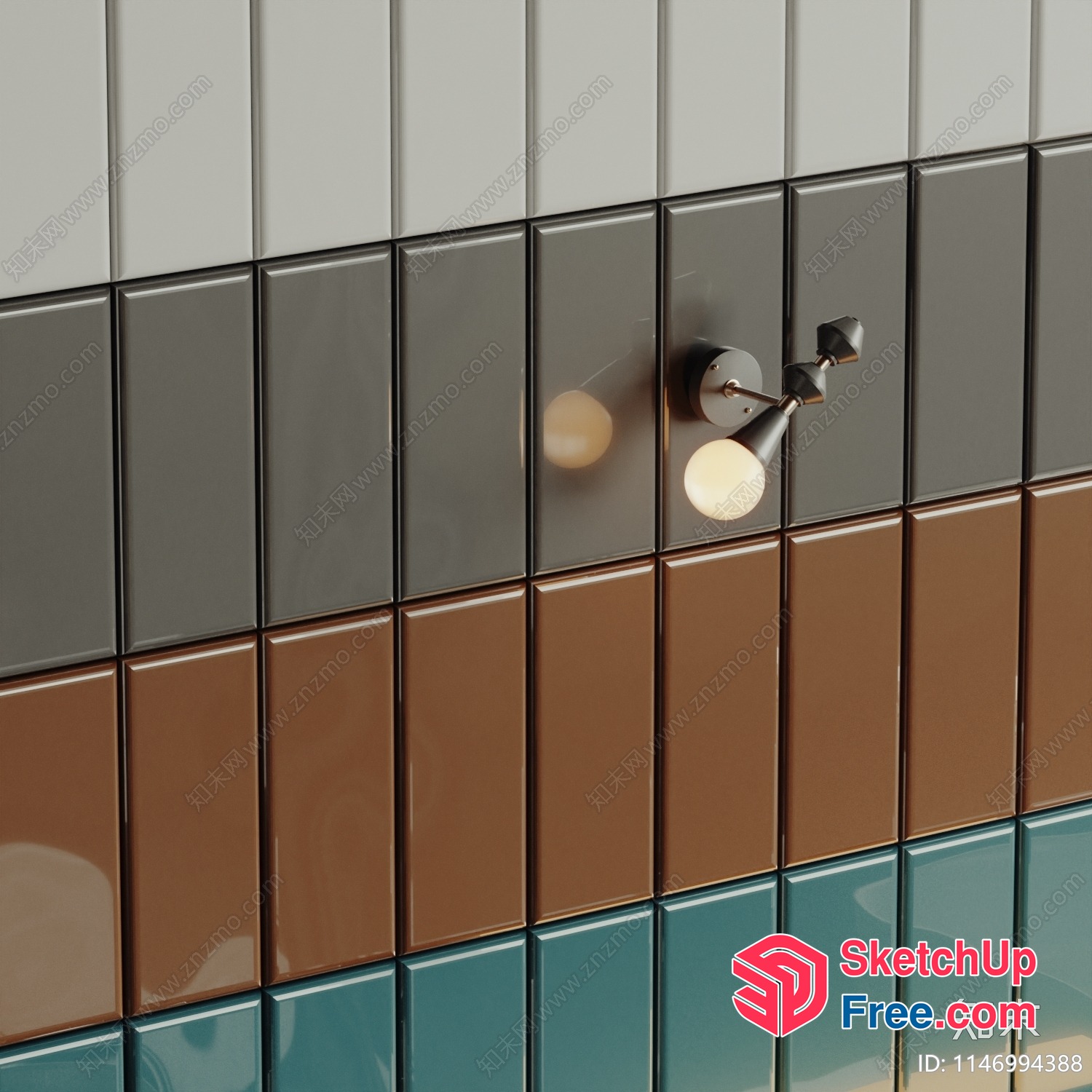 Two-Light Wall Sconce In Modern Style 3D SketchUp File