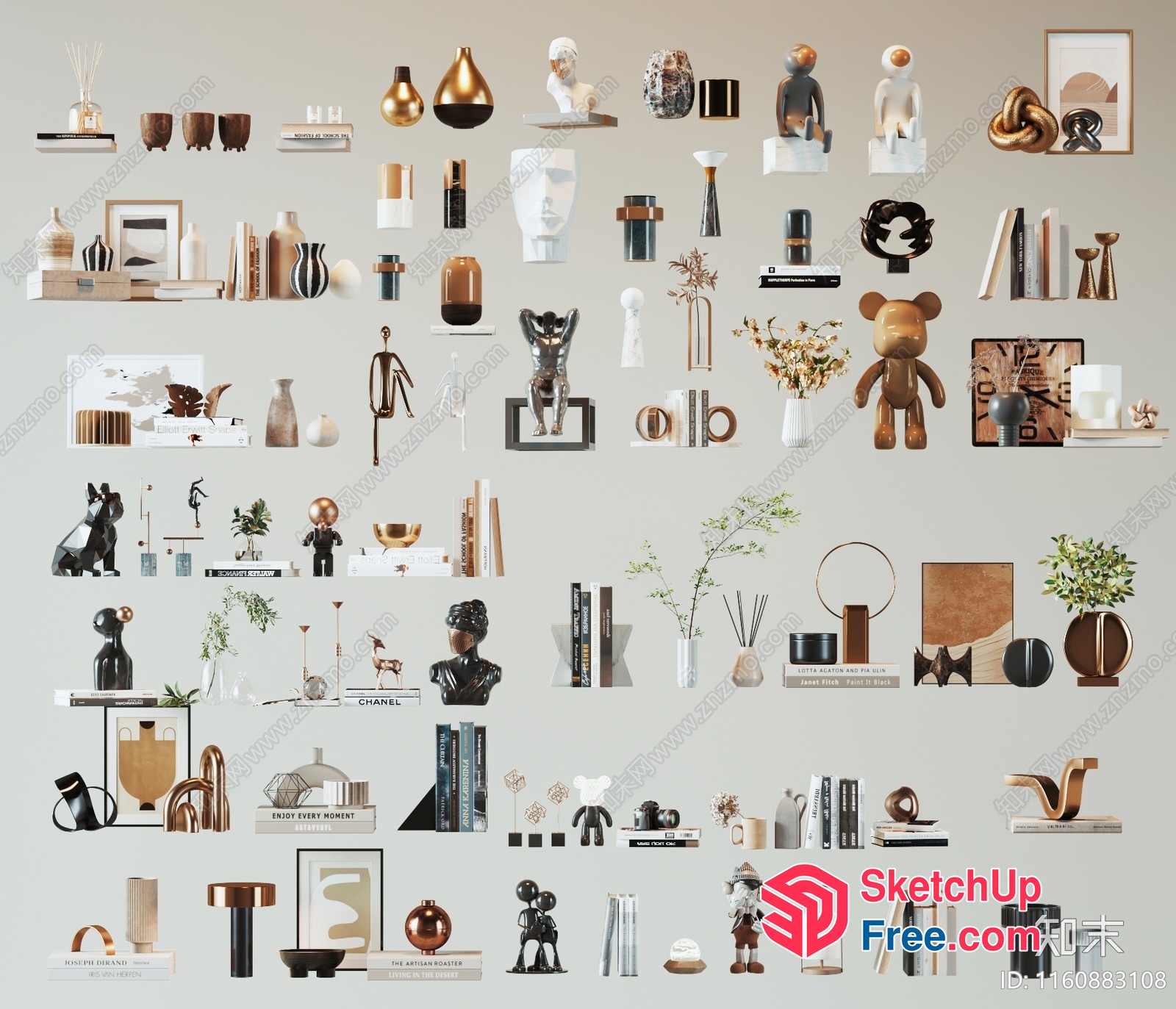 Modern Interior Decor Items Collection 3D SketchUp File