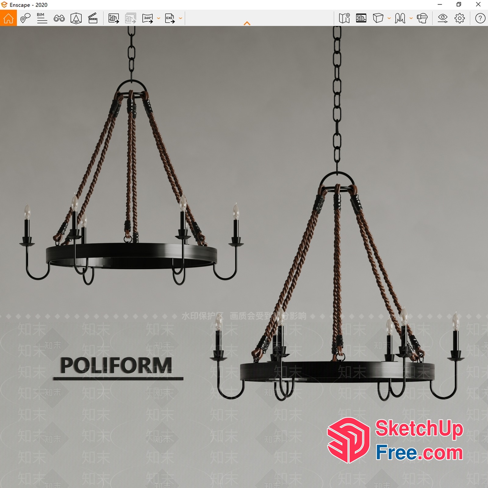Poliform Chandelier 3D SketchUp File