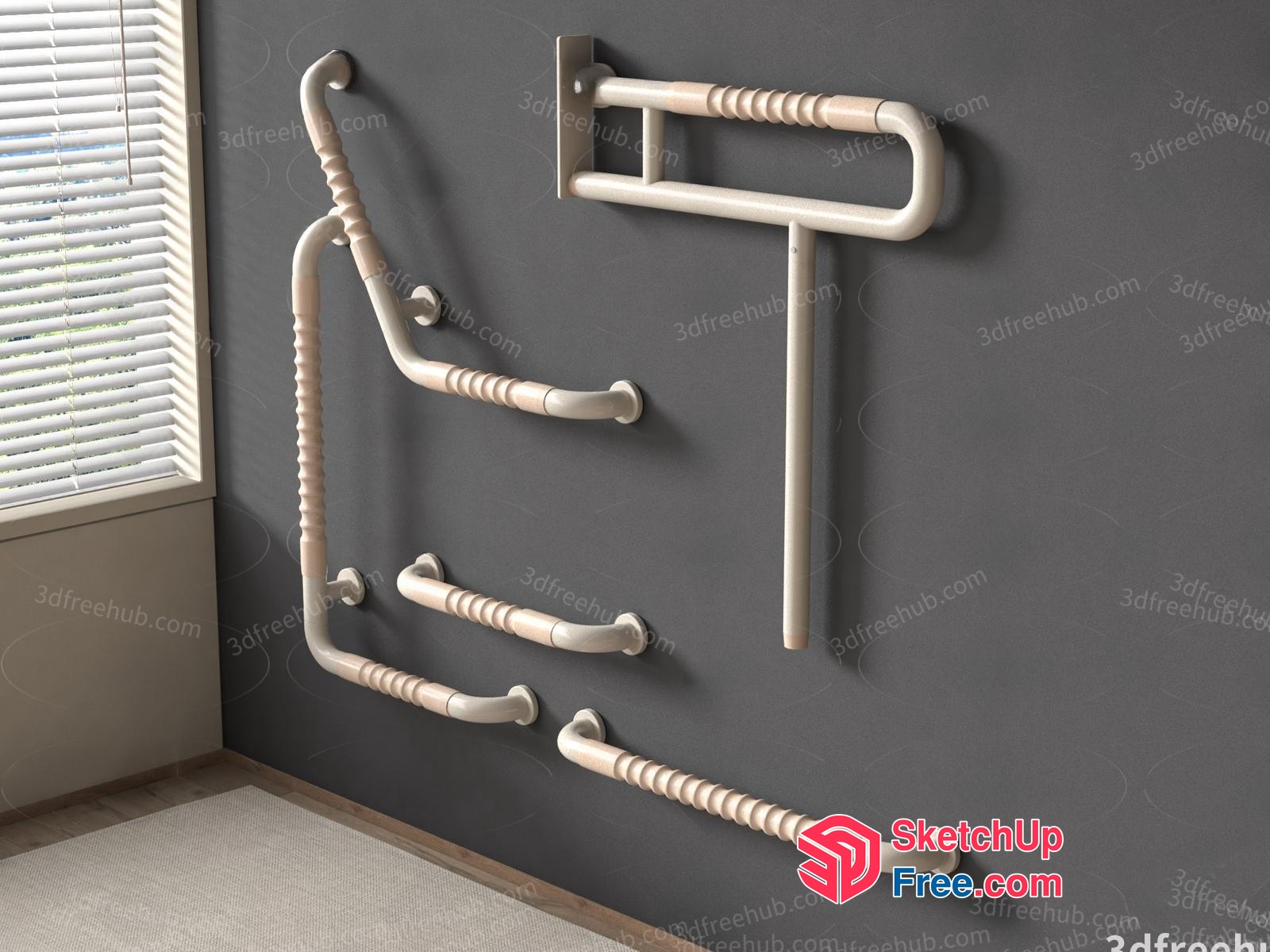 Handrail System For Accessibility 3D SketchUp File