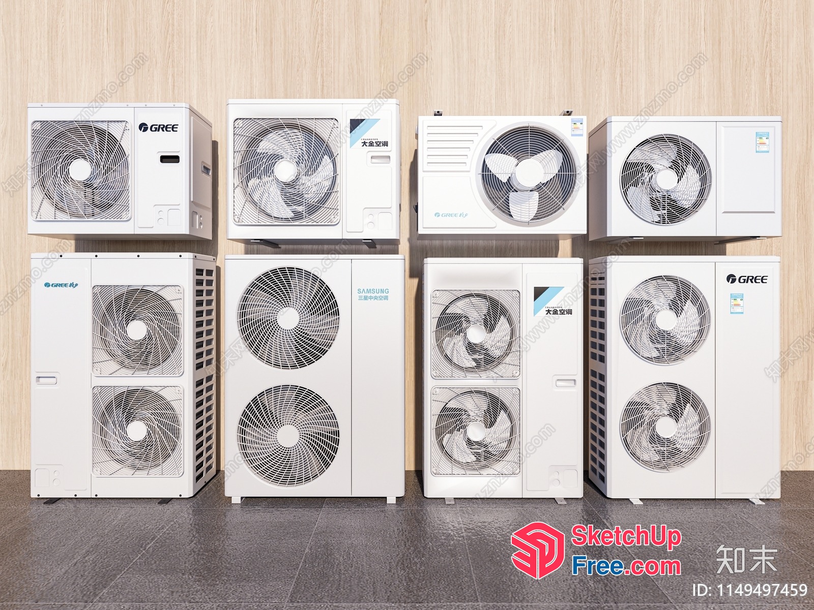 Exterior Air Conditioning Units 3D SketchUp File