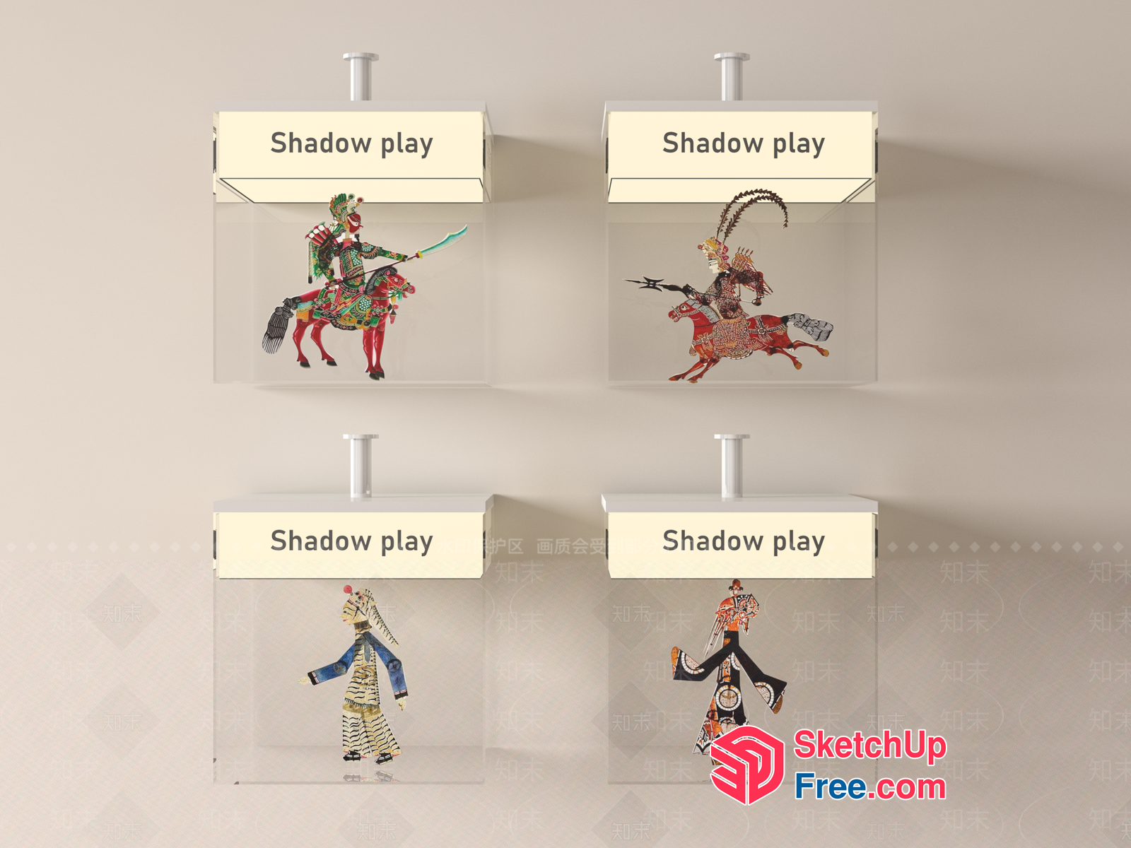 Chinese Shadow Play Figures 3D SketchUp File
