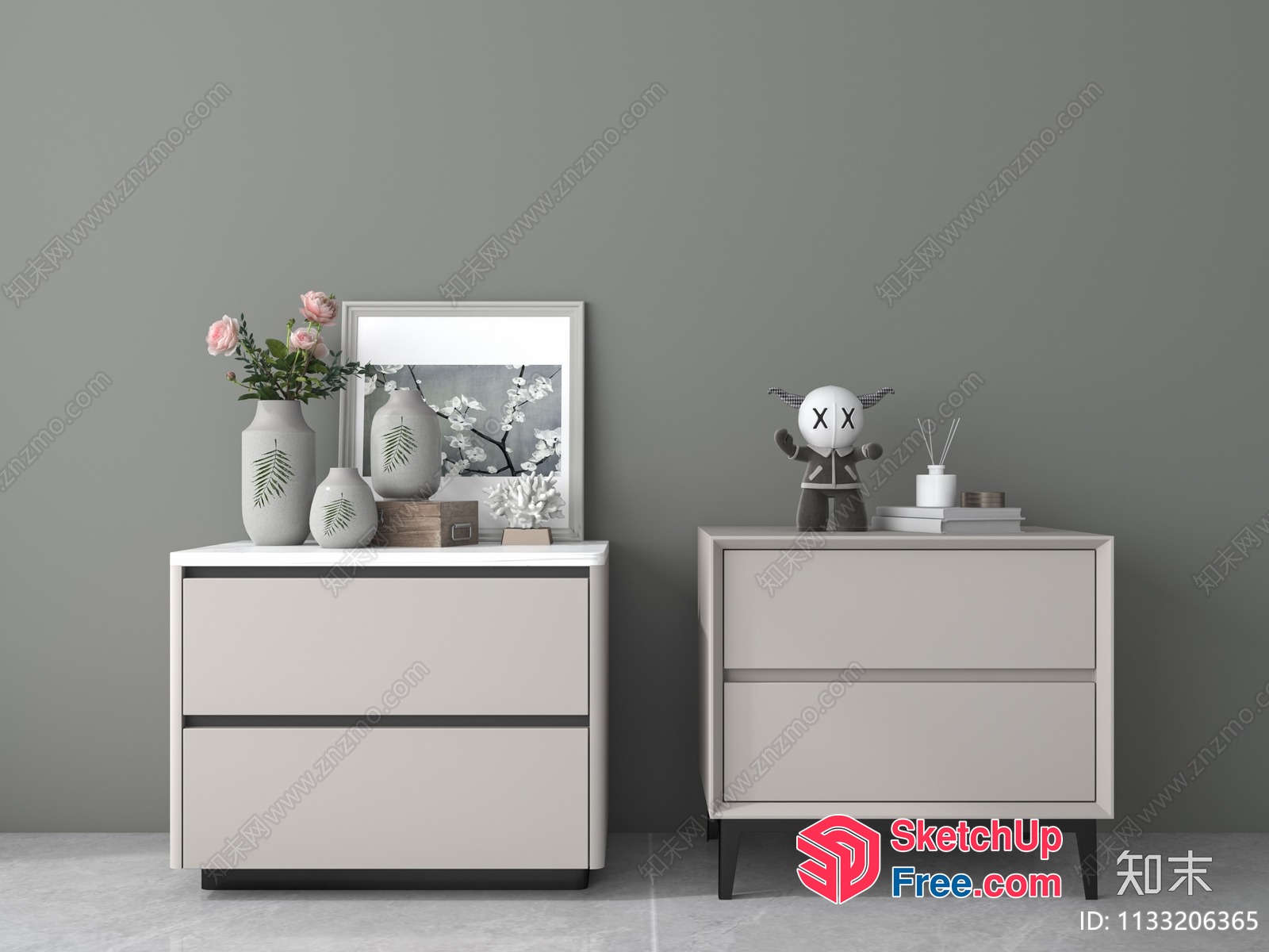 Modern Minimalist Furniture Interior Scene 3D SketchUp File