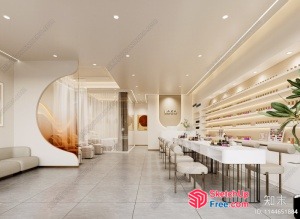 Modern Minimalist White Living Room Interior 3D SketchUp File
