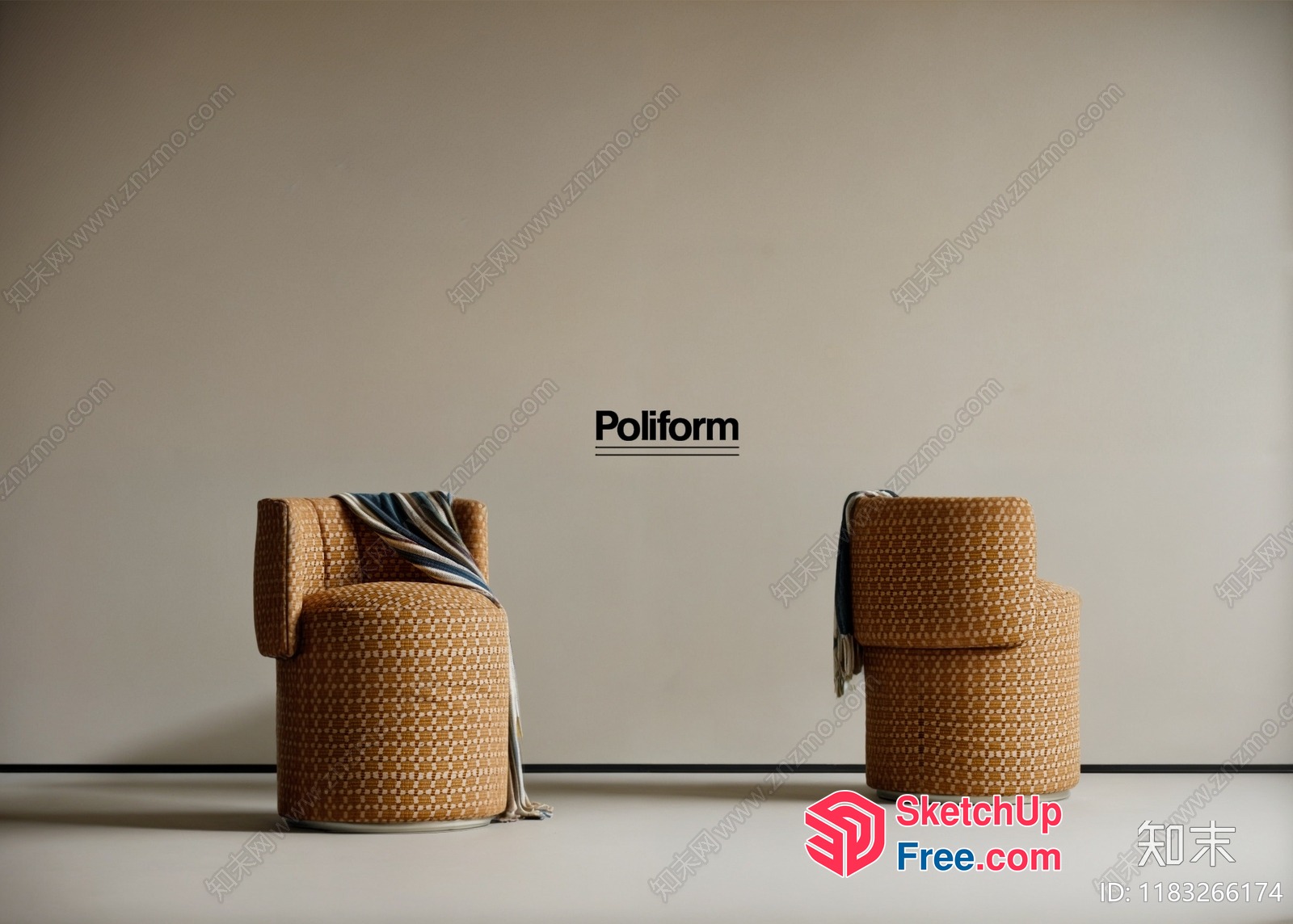 Modern Rattan Furniture Collection 3D SketchUp File