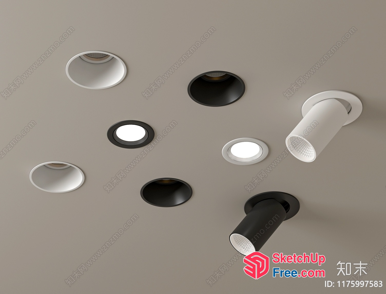 Ceiling Lighting Fixtures 3D SketchUp File