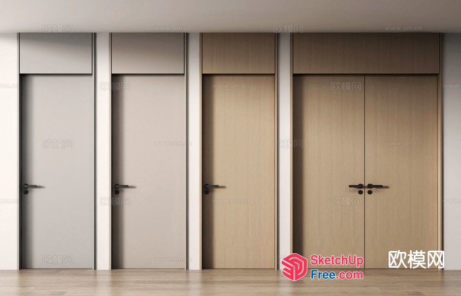Elevator Doors And Stairs 3D SketchUp File