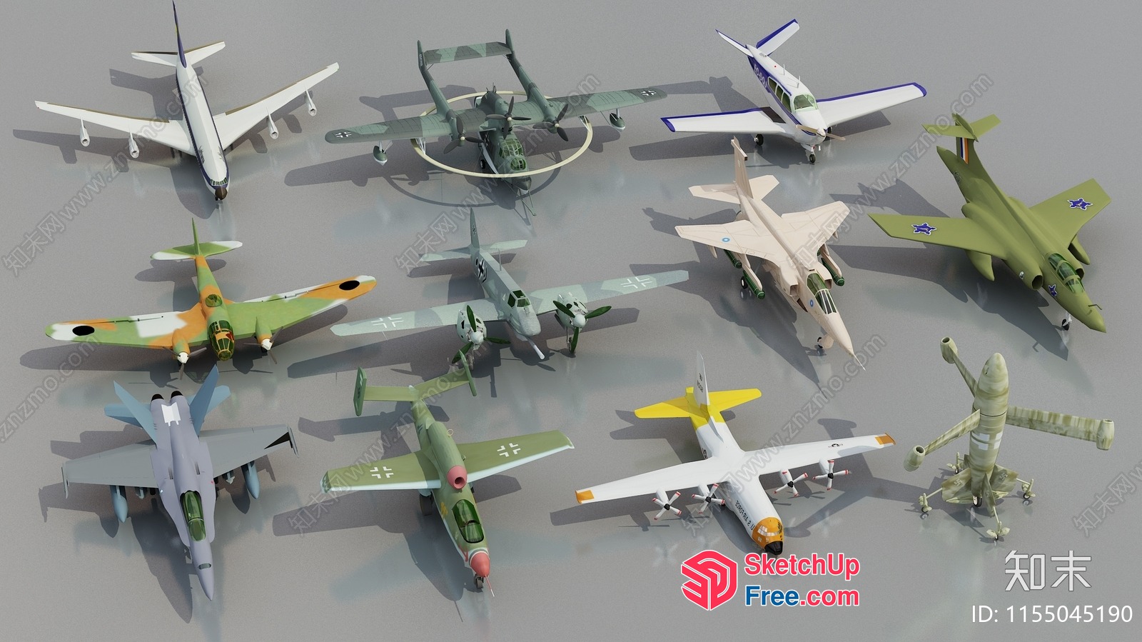 Collection Of Various Aircraft Models 3D SketchUp File
