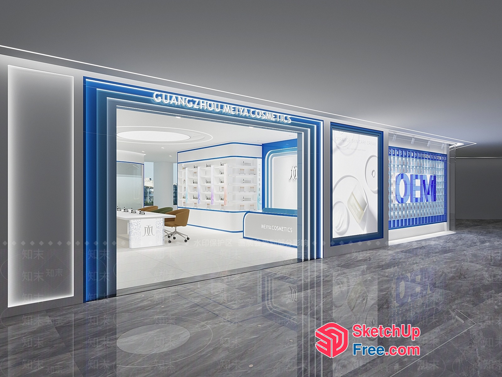 Guangzhou Metra Cosmetics Shop 3D SketchUp File