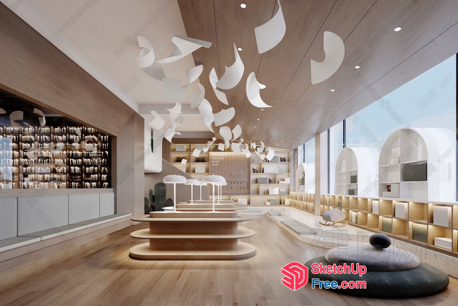 Elegant Modern Interior Design Showroom 3D SketchUp File