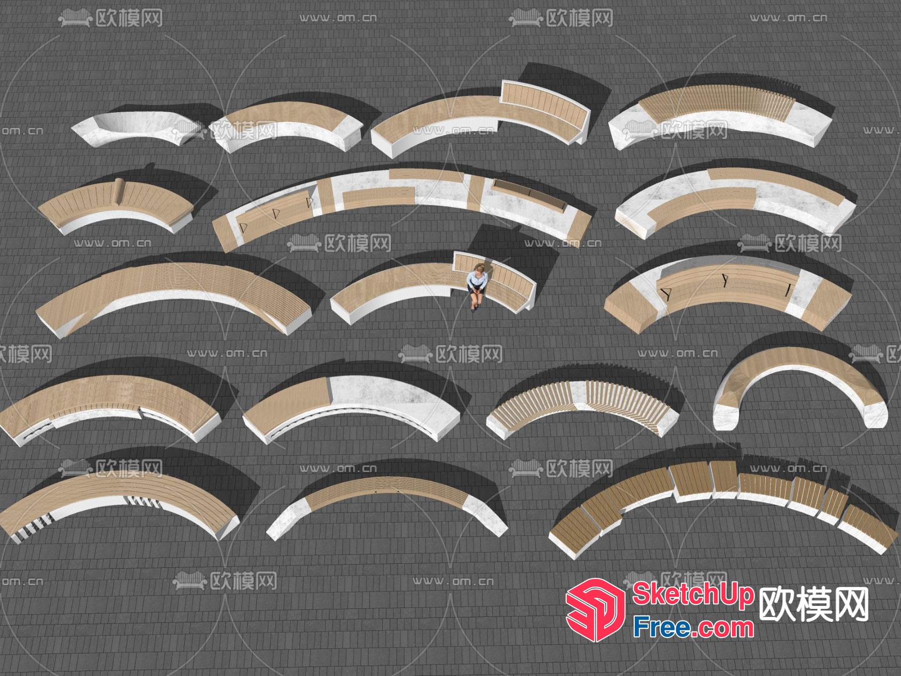 Modern Outdoor Seating Arrangement 3D SketchUp File