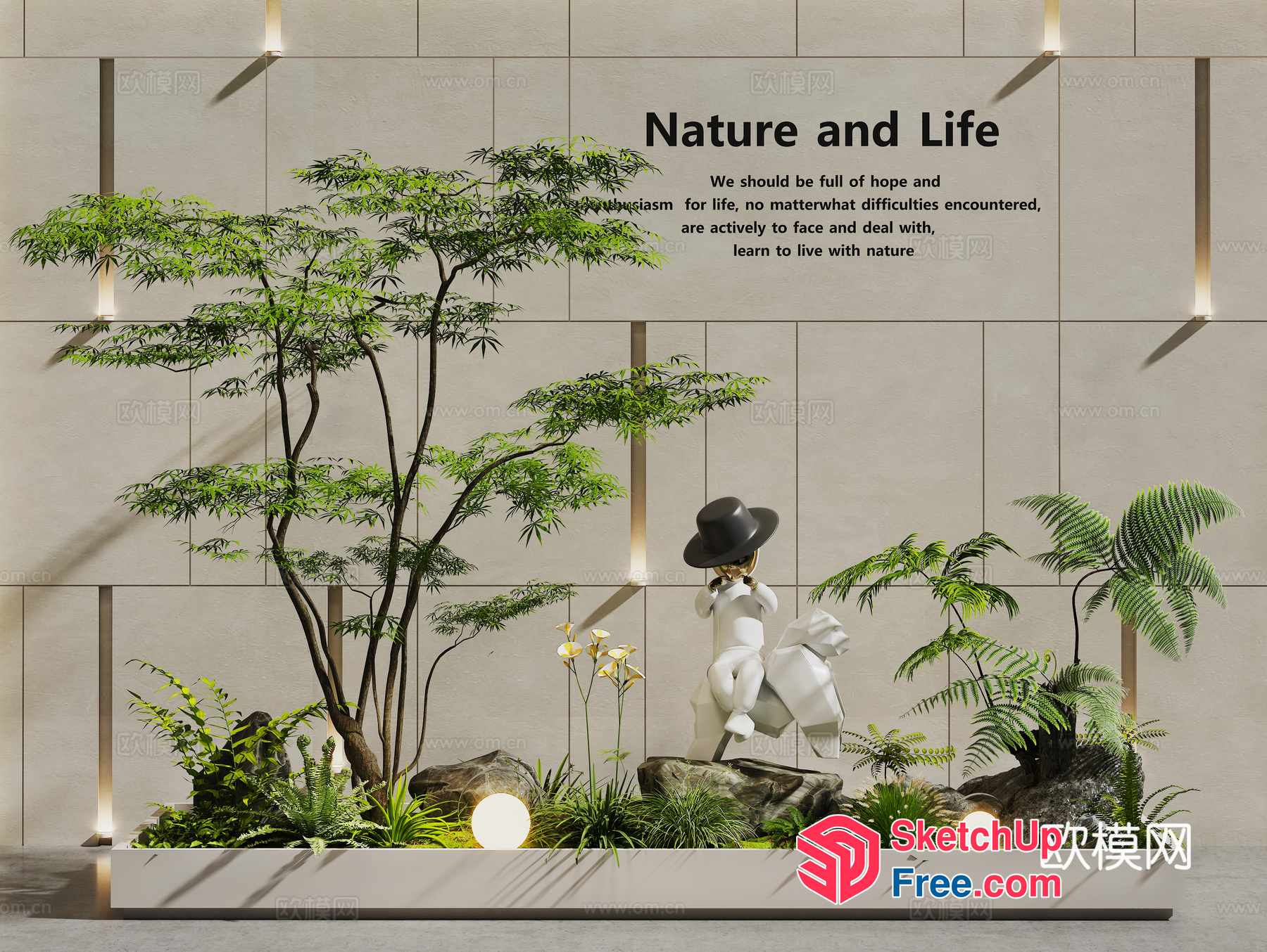 A Peaceful Oasis Of Nature And Life 3D SketchUp File