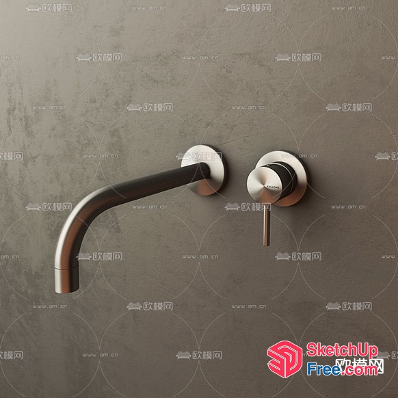Modern Wall-Mounted Faucet With Sleek Design 3D SketchUp File