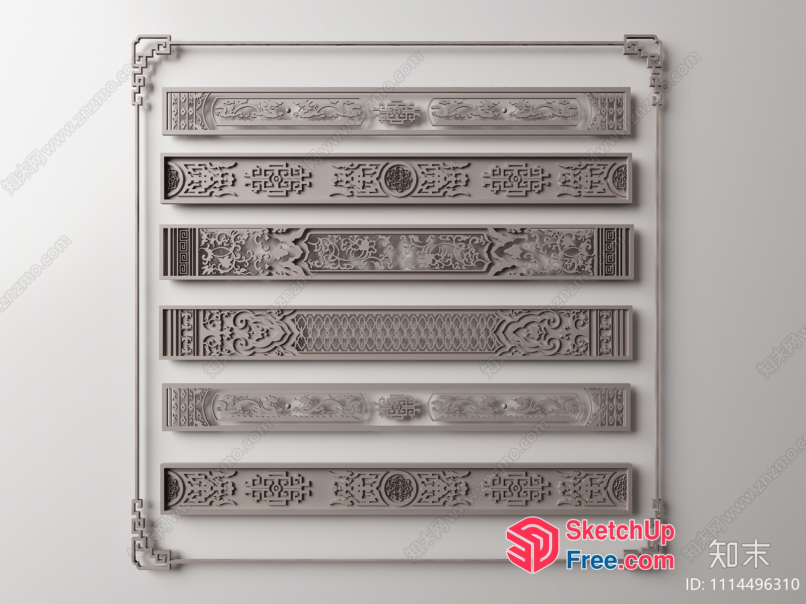 Intricate Ornate Carved Moulding Collection 3D SketchUp File