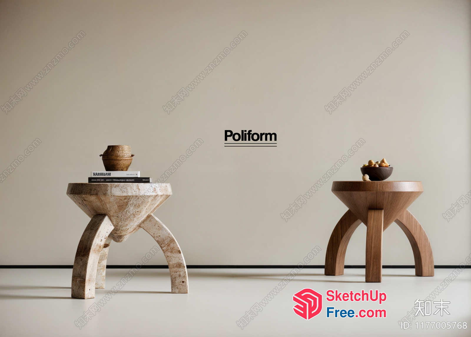 Modern Minimalist Furniture Pieces 3D SketchUp File