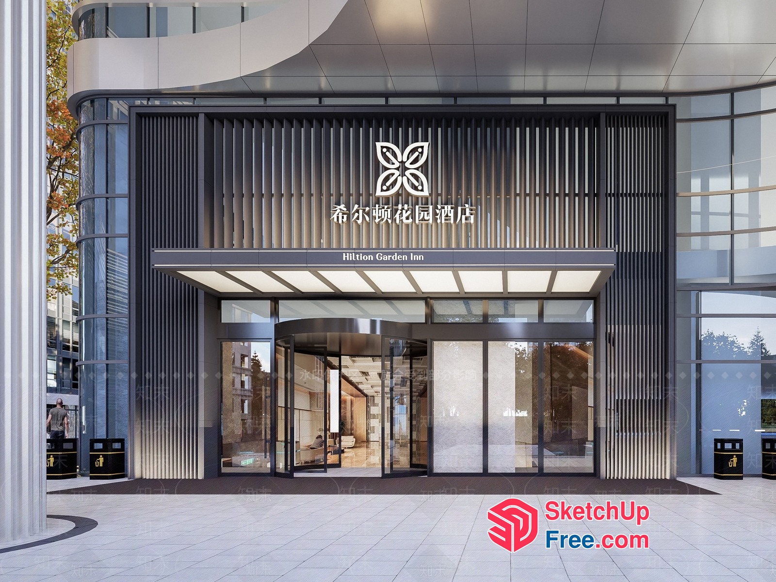 Hilton Garden Inn Entrance 3D SketchUp File