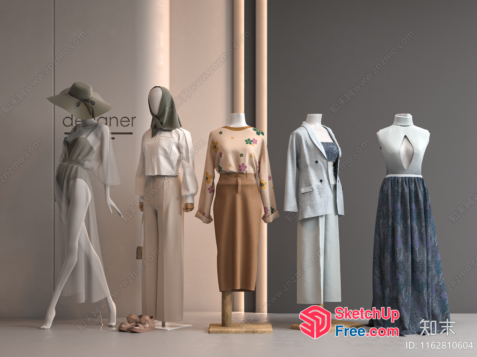 Elegant Fashion Display 3D SketchUp File