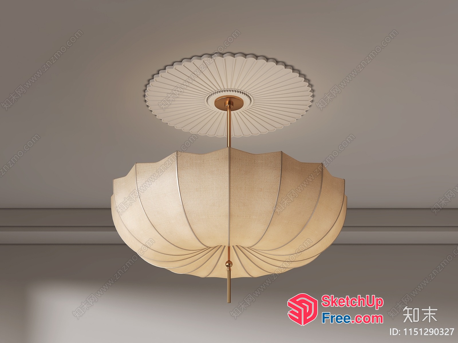 Elegant Ceiling Light Fixture 3D SketchUp File