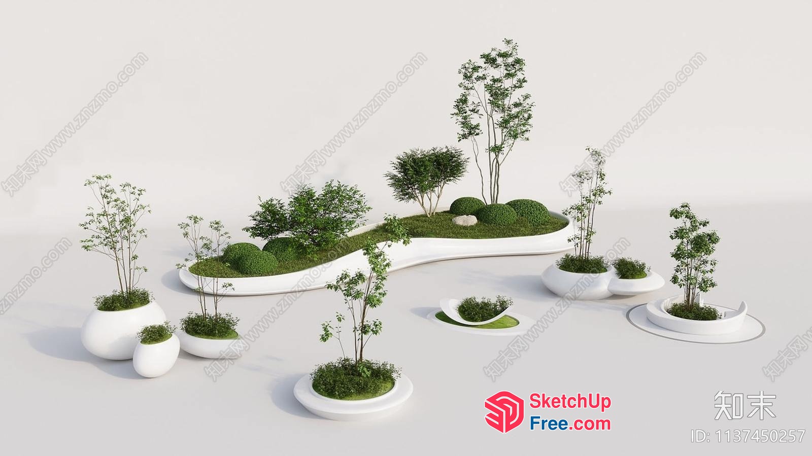 Serene Japanese-Inspired Landscaping 3D SketchUp File