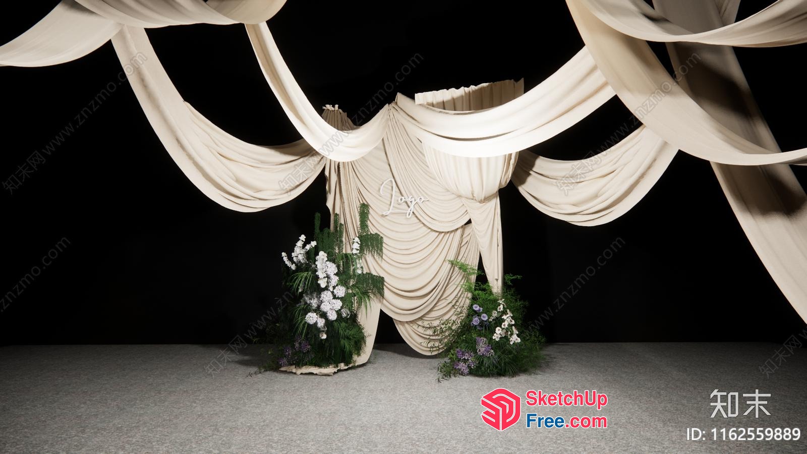 Elegant Floral Arrangement In A Luxurious Setting 3D SketchUp File
