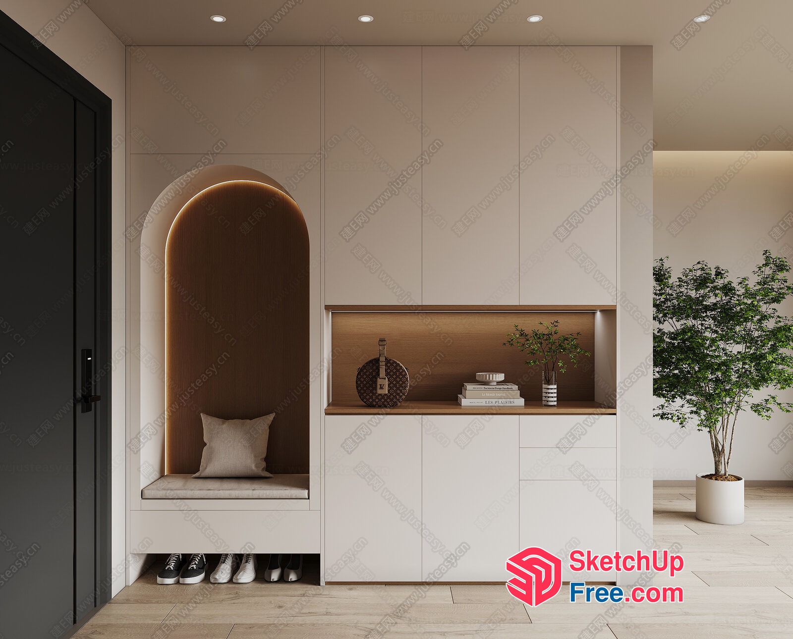 Minimalist Japanese-Style Modern Interior Design 3D SketchUp File
