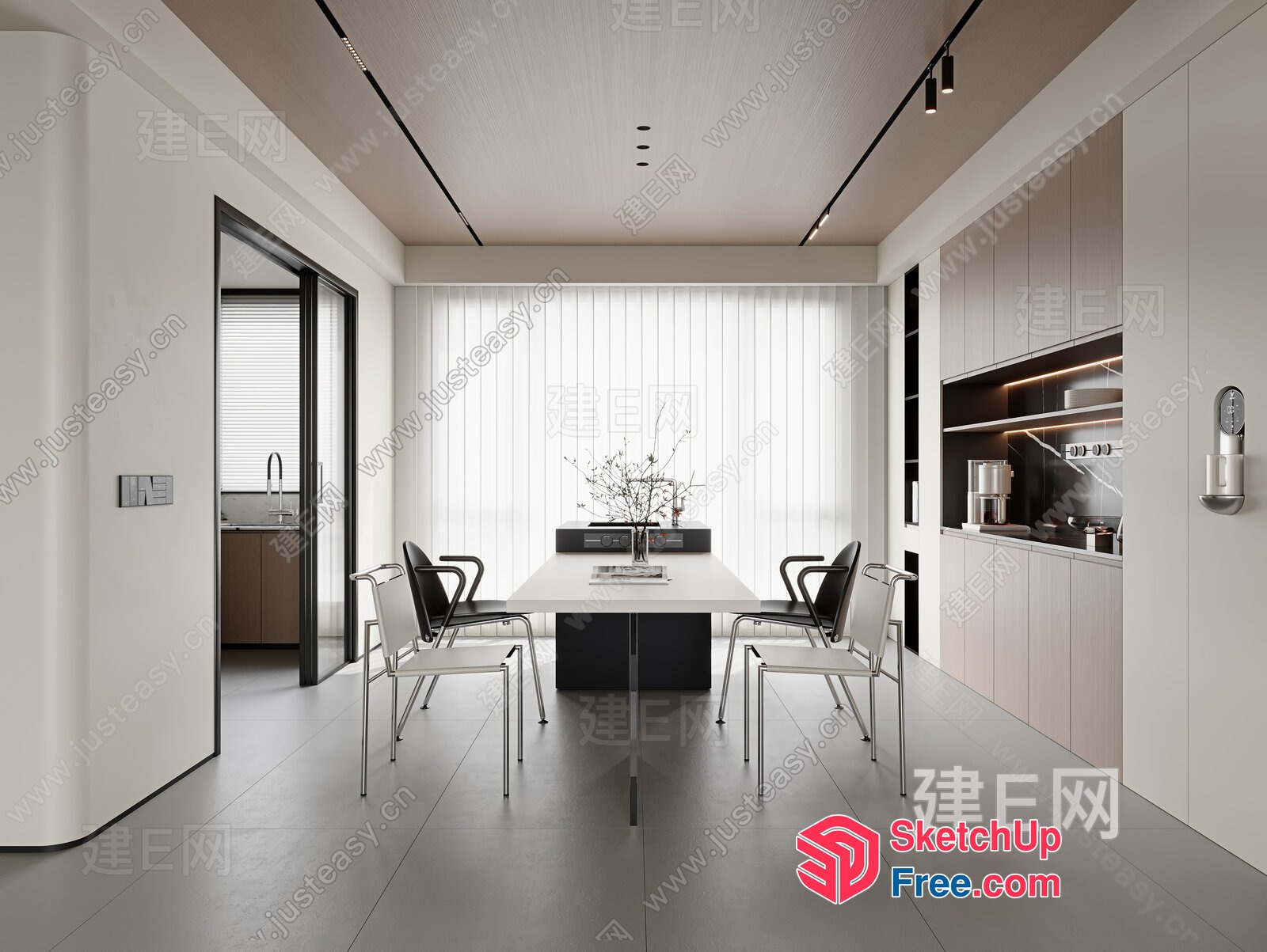 Modern Minimalist Interior Design 3D SketchUp File