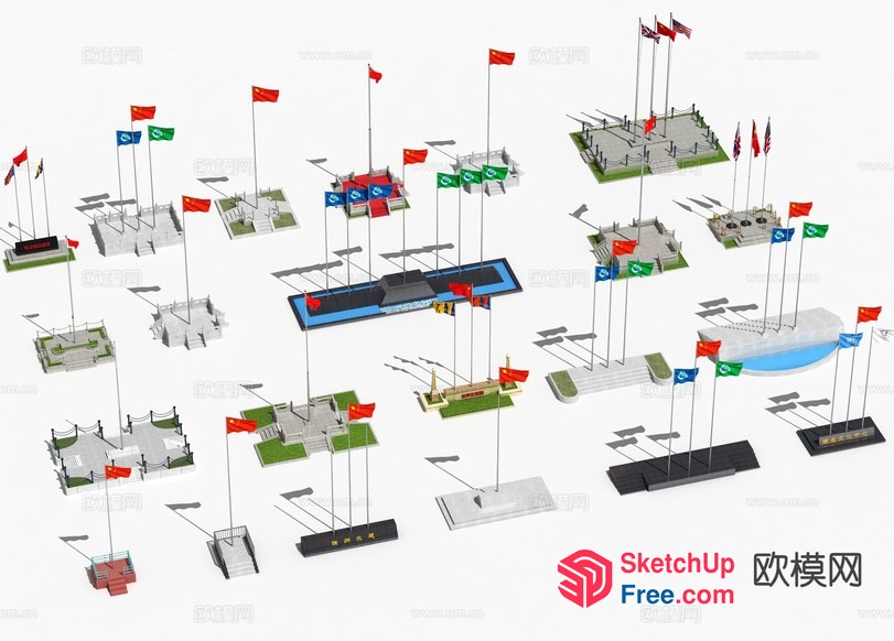 Various Buildings And Structures 3D SketchUp File
