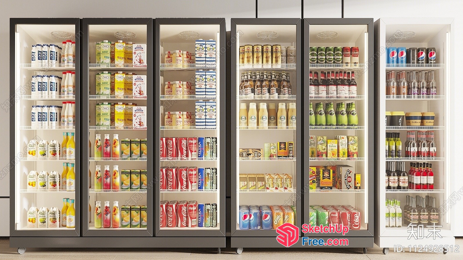 Beverage And Snack Refrigerator Display 3D SketchUp File