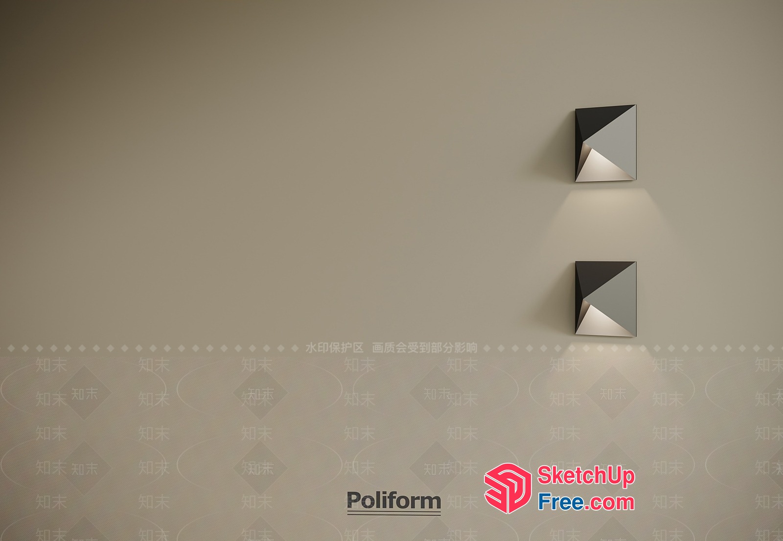 Poliform Wall Sconces 3D SketchUp File