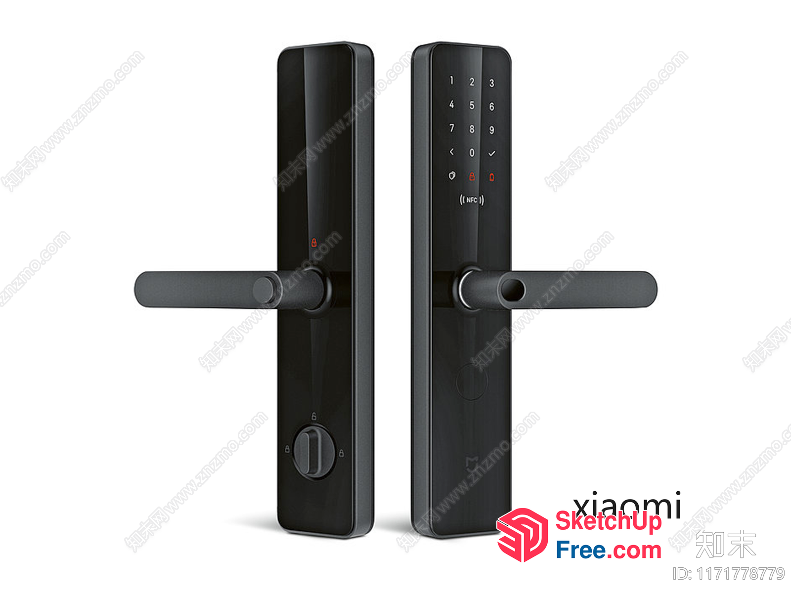 Modern Electronic Door Lock With Advanced Security Features 3D SketchUp File