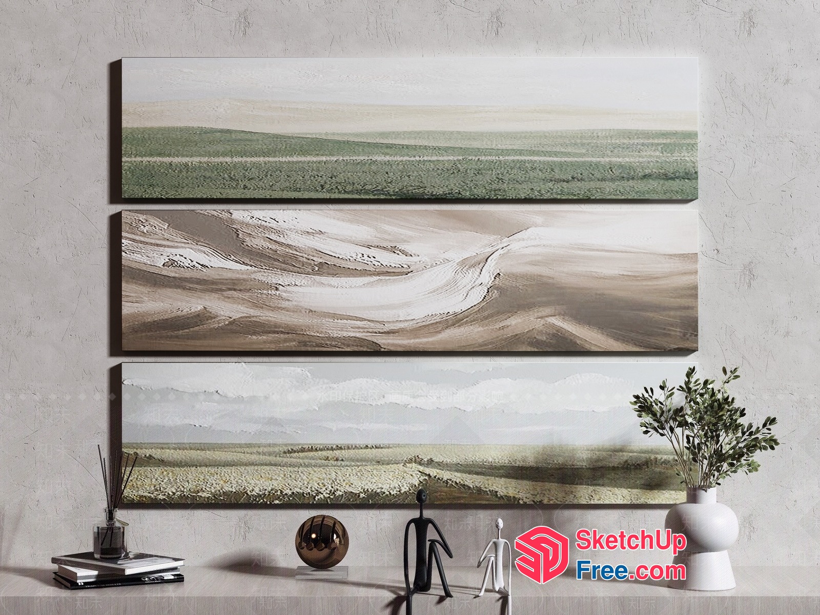 Minimalist Landscape Art Collection 3D SketchUp File