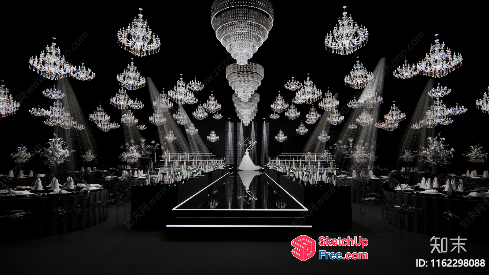Elegant Wedding Reception 3D SketchUp File
