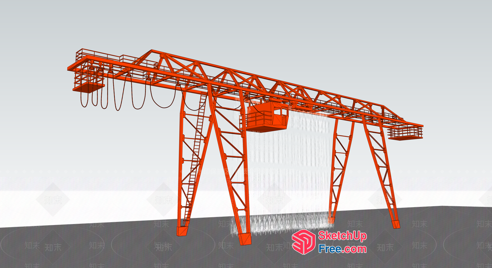 Industrial Crane Structure 3D SketchUp File