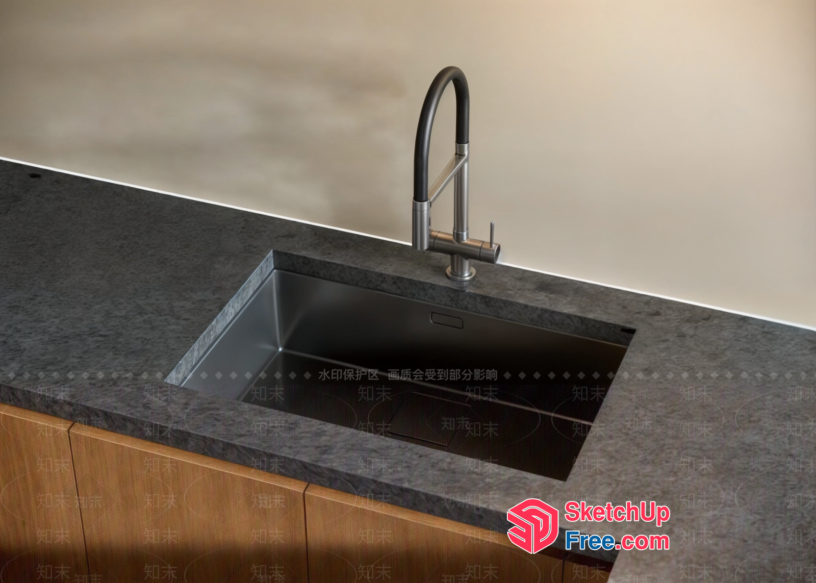 Kitchen Sink And Faucet Installation 3D SketchUp File