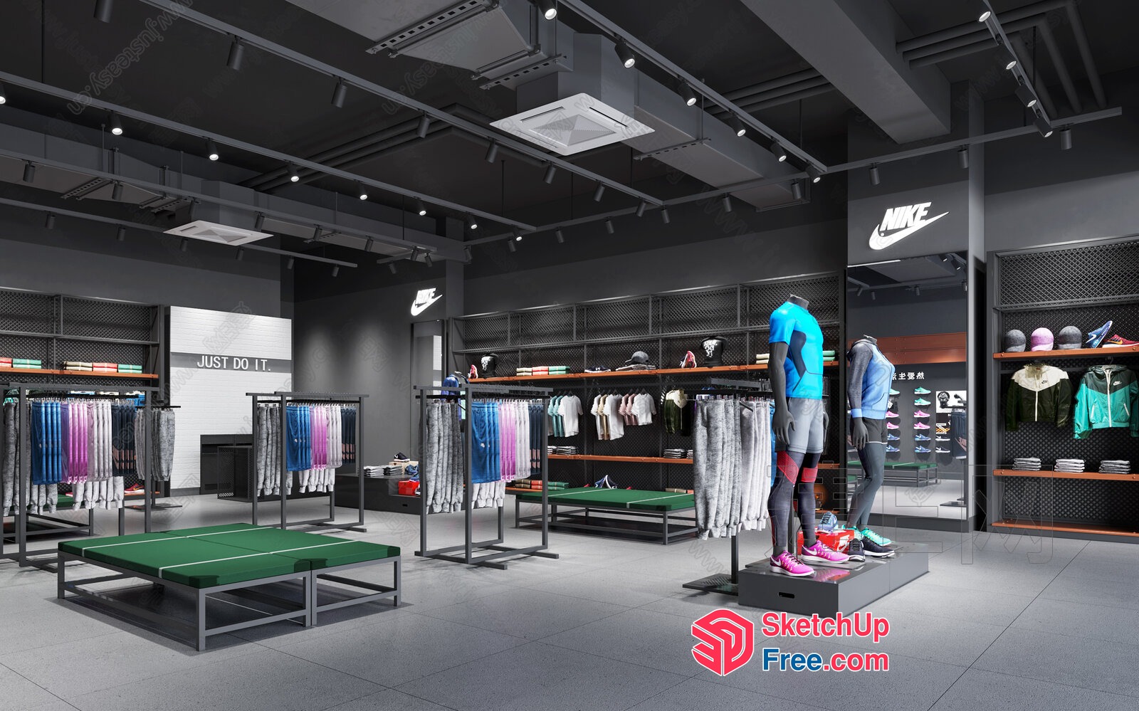 Modern Nike Store Interior Design 3D SketchUp File