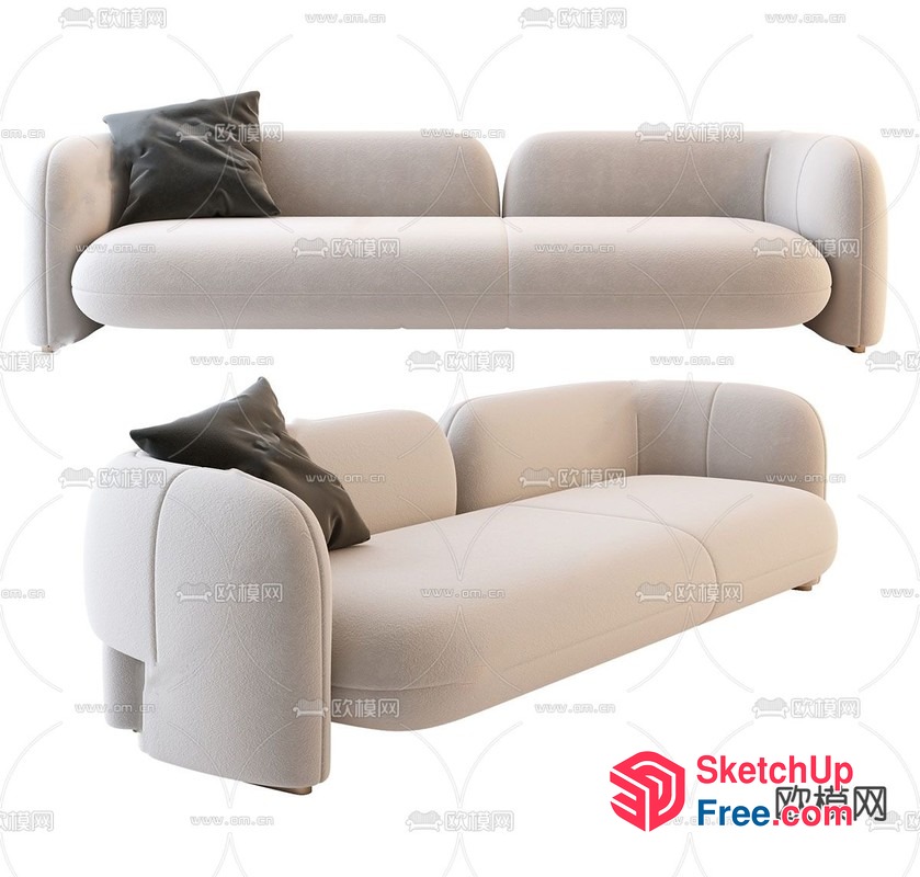Modern Minimalist Sofa Set 3D SketchUp File