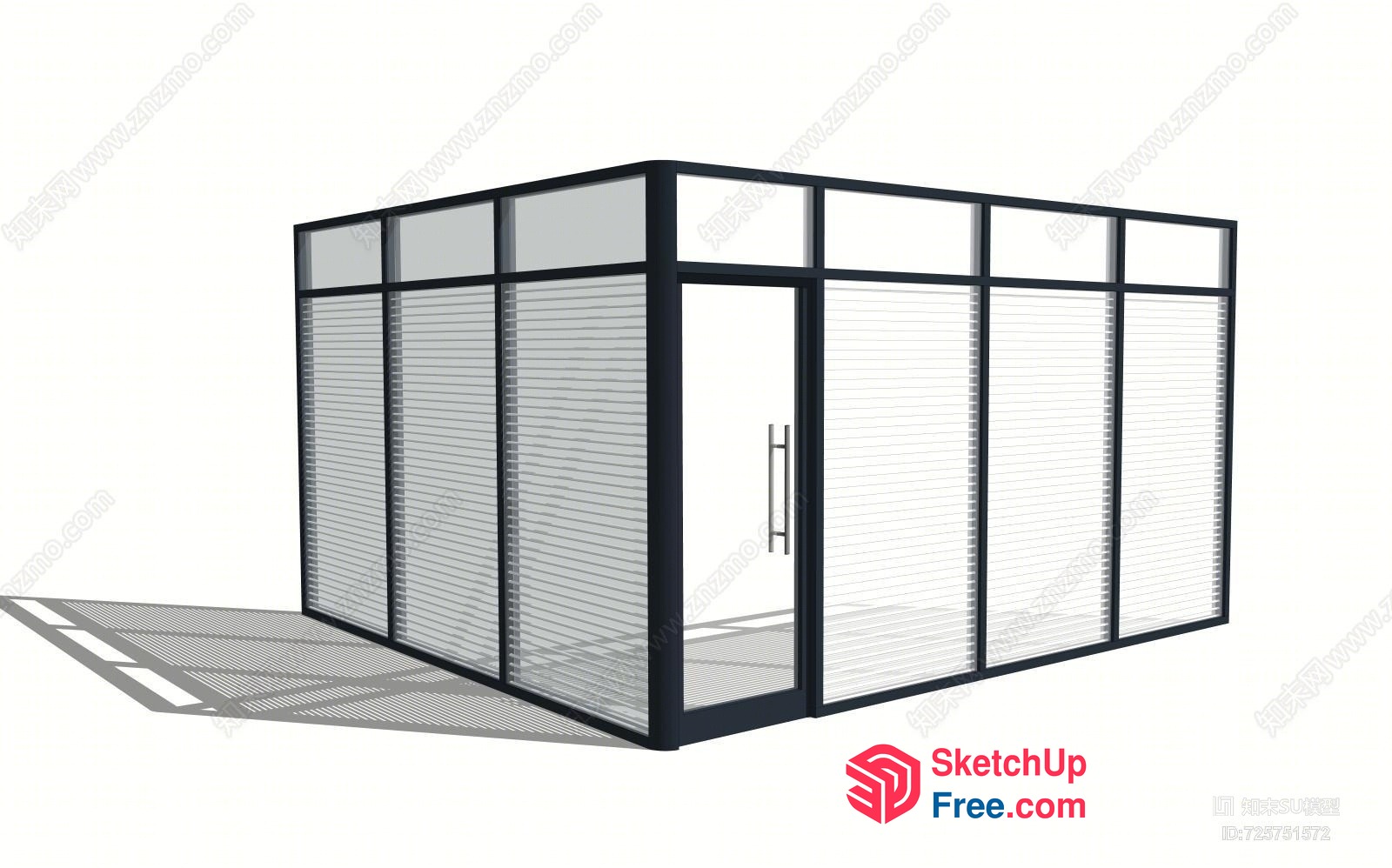 Glass Curtain Wall Building 3D SketchUp File