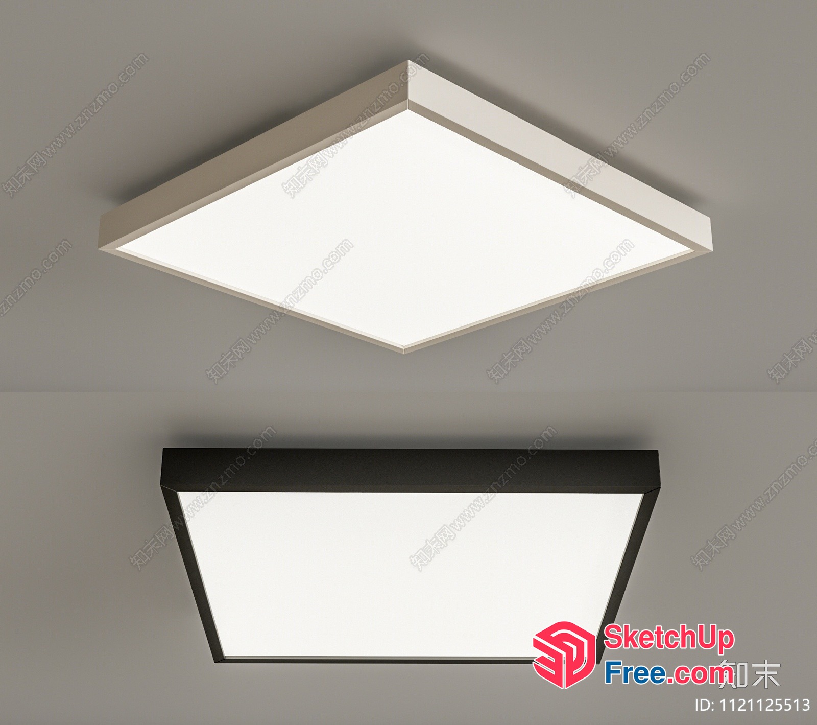 Contemporary Minimalist Ceiling Light Fixtures 3D SketchUp File