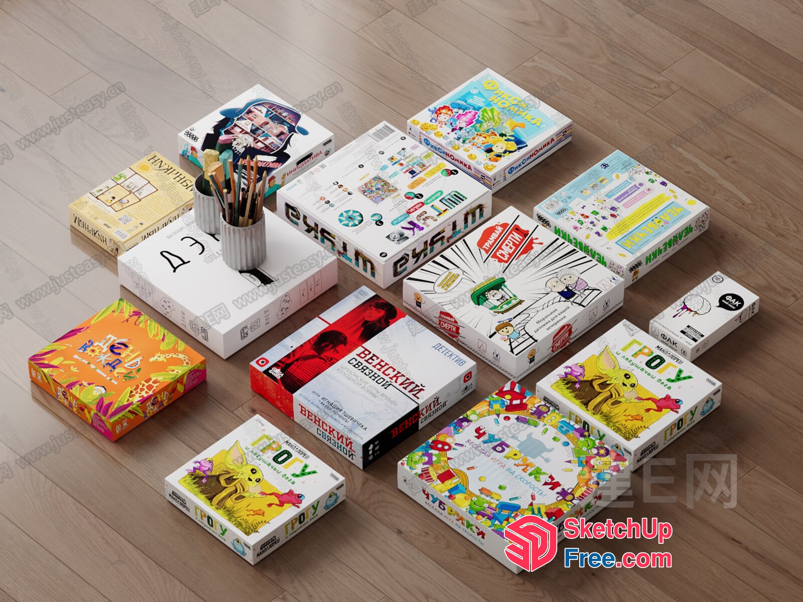 Colorful Artistic Furniture And Decor Items 3D SketchUp File