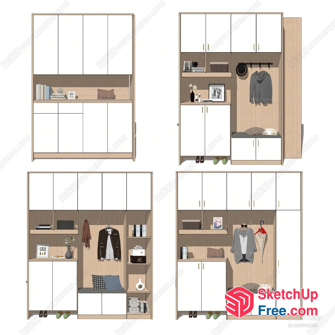 Modern Wardrobe And Storage Furniture 3D SketchUp File