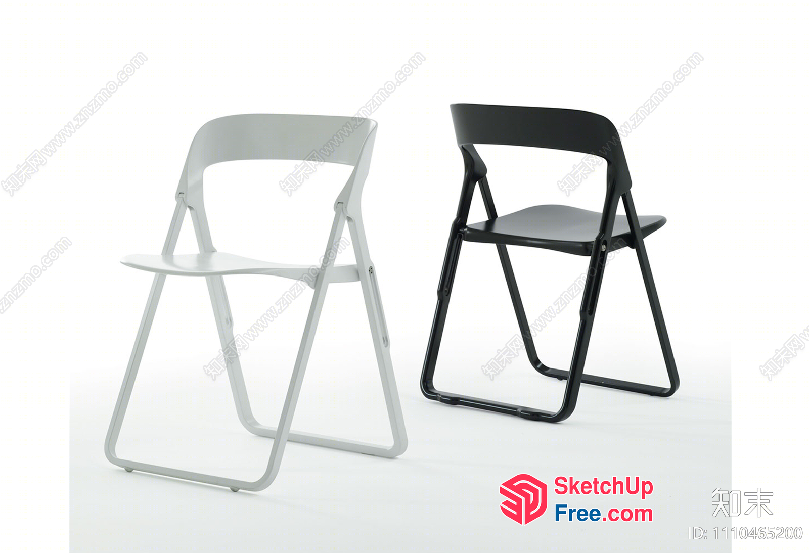 Two Chairs On A White Background 3D SketchUp File