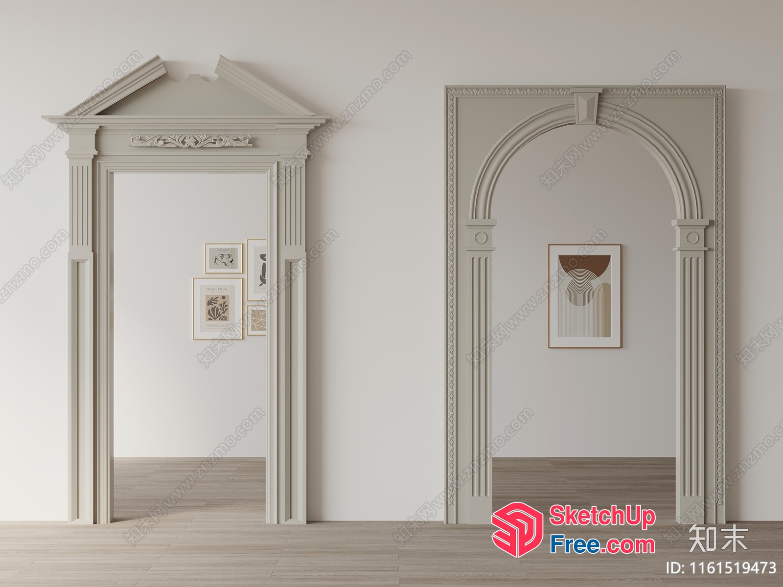 Elegant Classic Moulding Decor 3D SketchUp File