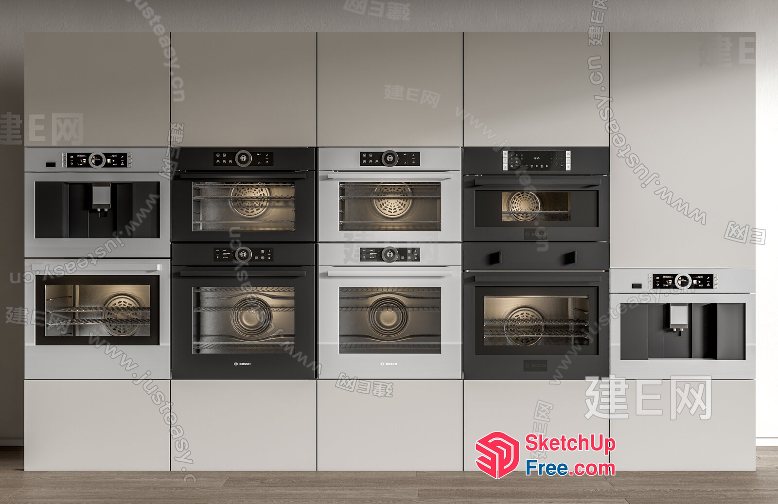 Modern Kitchen Appliance Display 3D SketchUp File