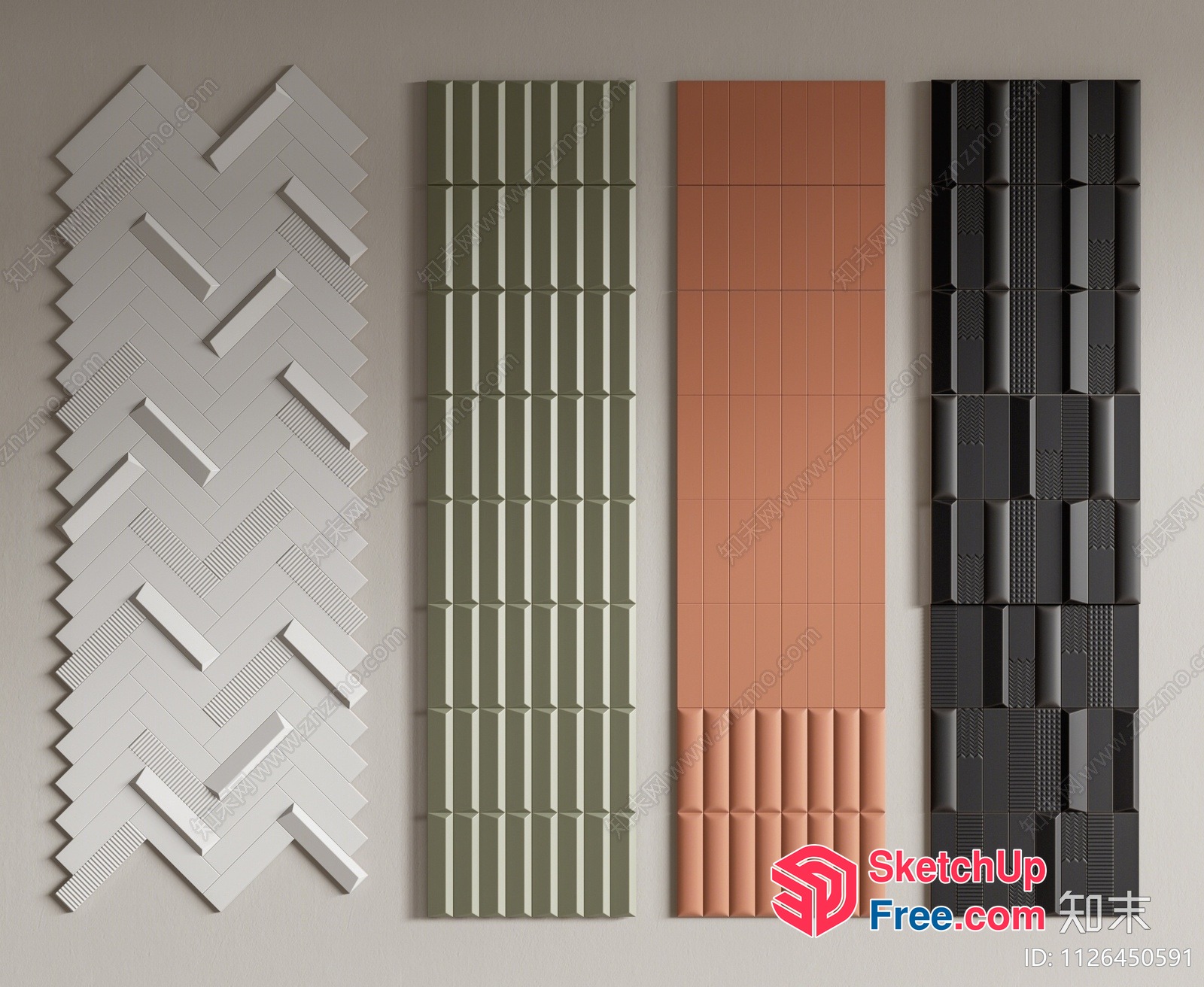 Modern Decorative Wall Panels 3D SketchUp File