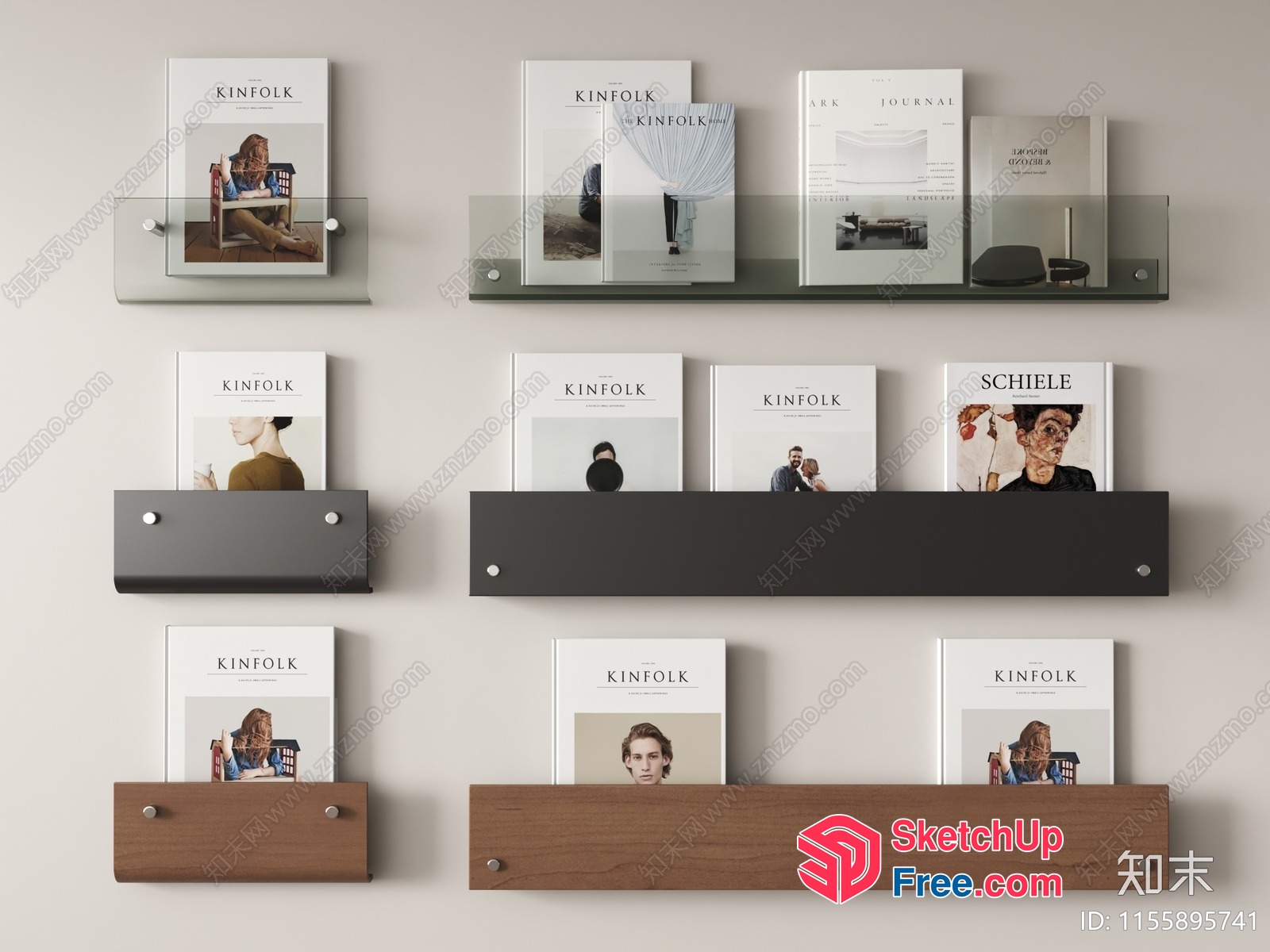 Magazine Shelf Arrangement 3D SketchUp File