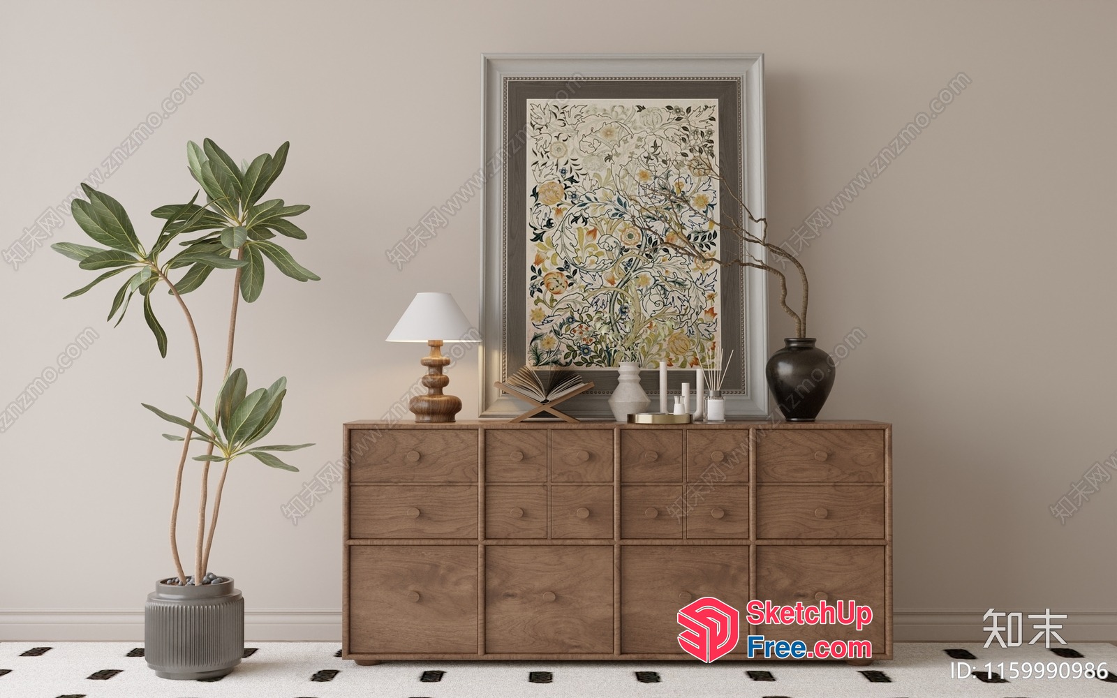 Simple Yet Elegant Decorative Shelf 3D SketchUp File