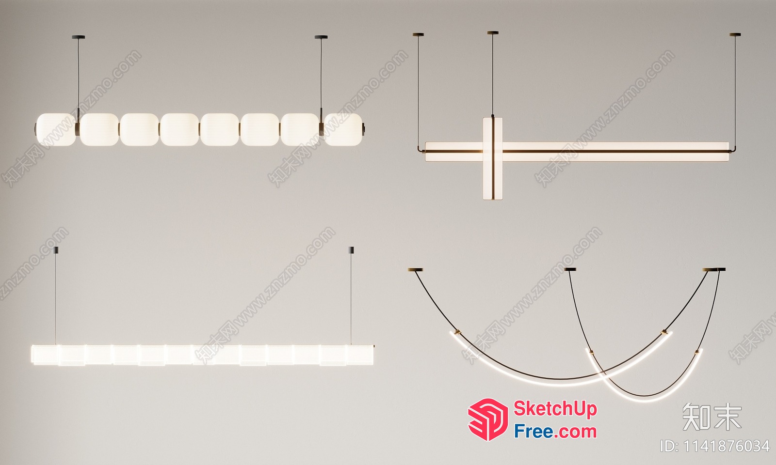Elegant Modern Ceiling Light Designs 3D SketchUp File