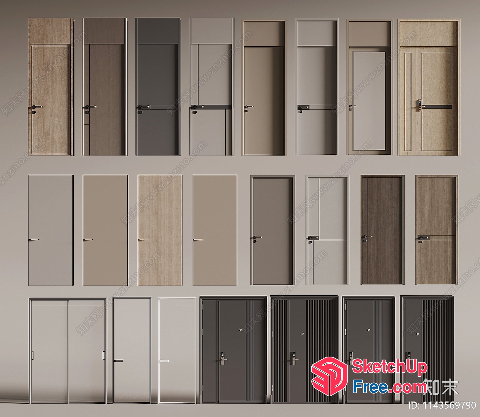 Various Doors And Windows 3D SketchUp File