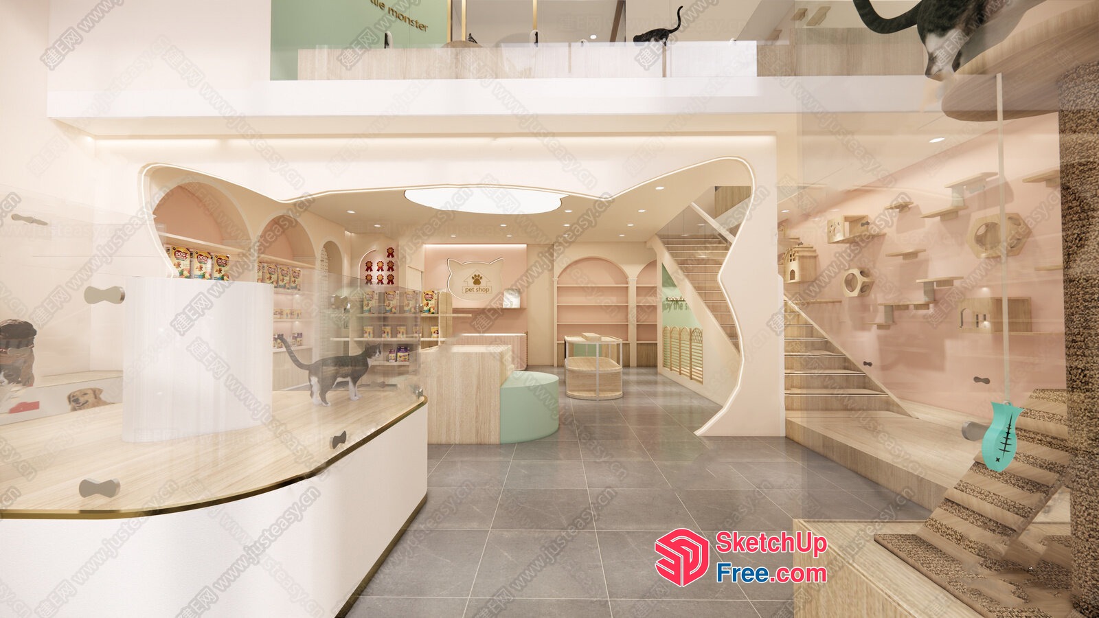 Modern Cat-Friendly Interior Design 3D SketchUp File